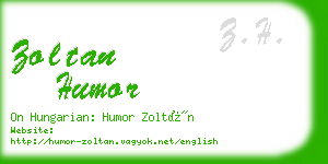 zoltan humor business card